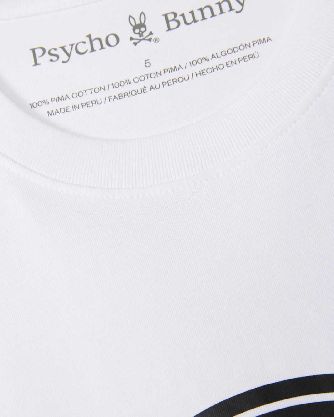 Tees Psycho Bunny Courtside Graphic Tee Blanche Homme | PTV-38651883